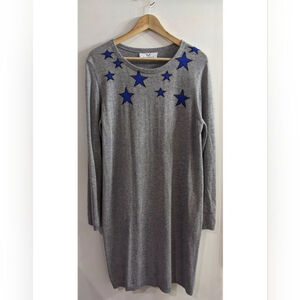 M Magaschoni | Long sleeve knit sweater dress with star details